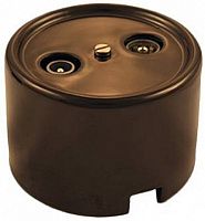 Розетка-ретро TV+R+SAT Проходная керамика Bironi Лизетта 2-м. коричневый картинка